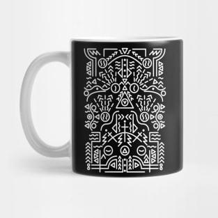 Squiggles and Lines Tall White Mug